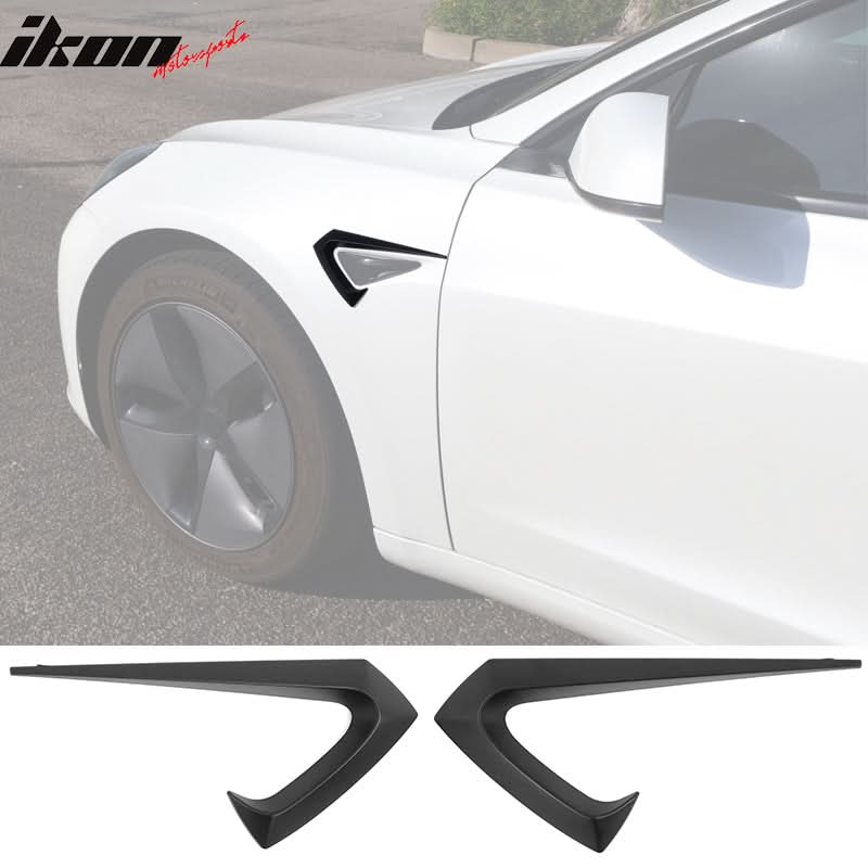 2017-2023 Tesla Model 3 Side Fender Camera Vent Cover Trim ABS