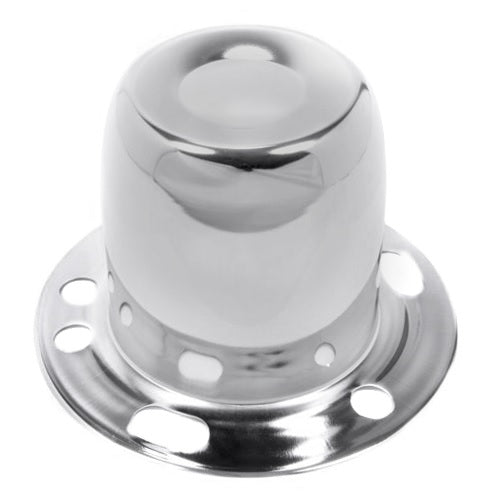 3.18" O.D. 3.70" Tall 5 Lug Closed End Derby Cap - Chrome - West Coast Wheel Accessories SH3180CL-D