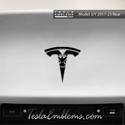 S.H.I.E.L.D. Tesla Emblem Decals (Front + Back) | Model Y