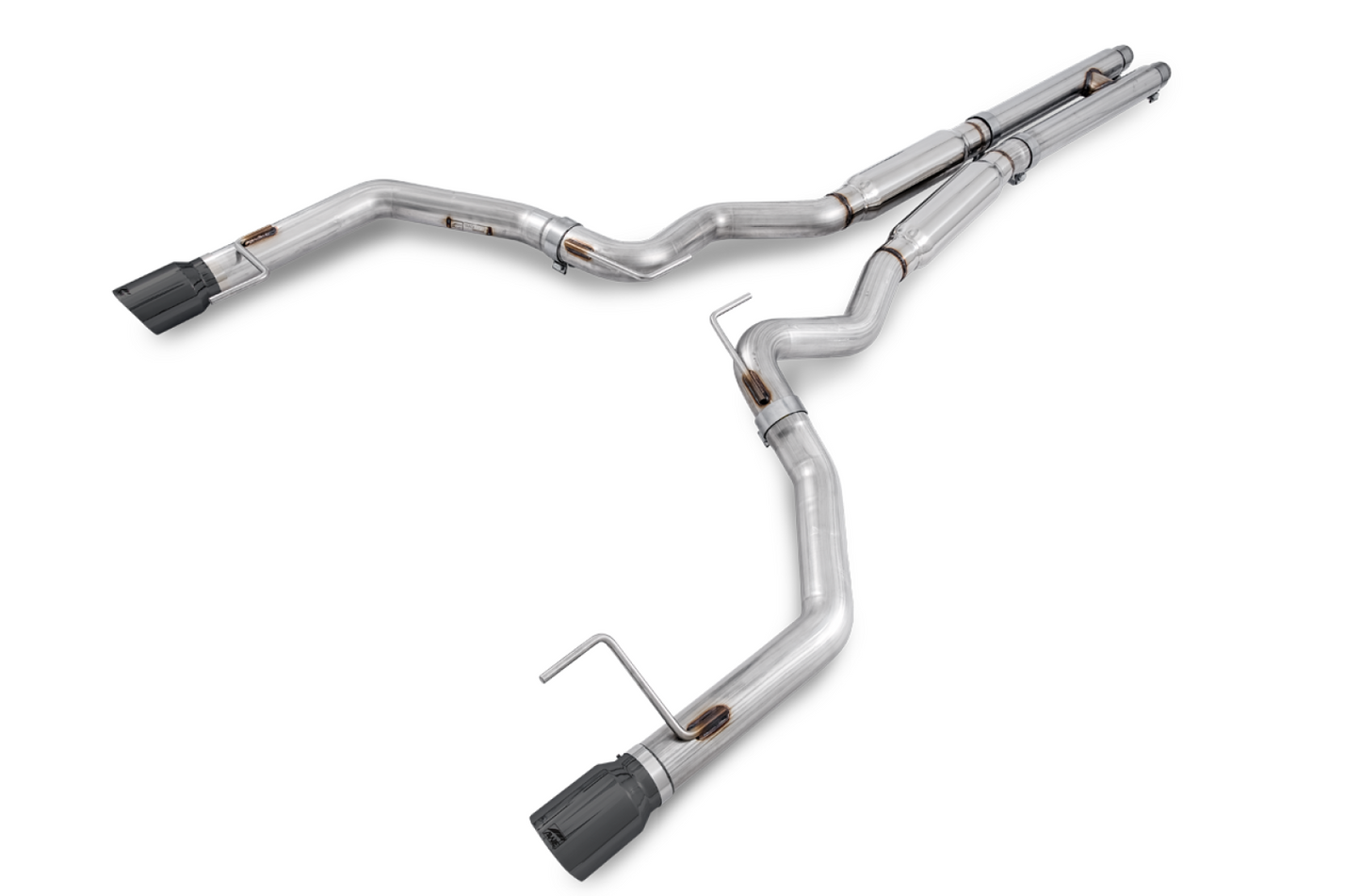 AWE Tuning Touring Edition Cat-back Exhaust for S550 Mustang GT - Diamond Black Tips 3015-33084