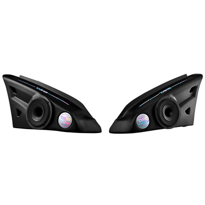 Polaris Slingshot Arm Rest Empty Enclosure With Digital Led Lights fits 2 x 6.5" Speakers  | 2015 - Current