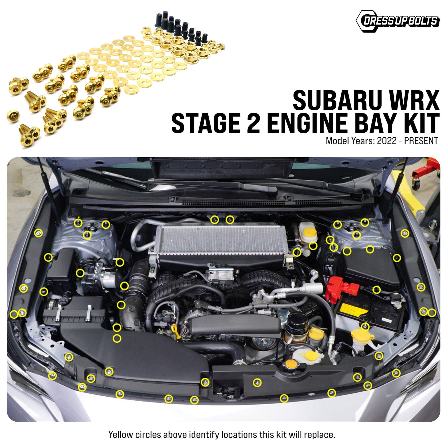 Stage 2 Titanium Hardware Engine Bay Kit - Subaru WRX (2022+)