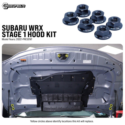 Stage 1 Titanium Hardware Hood Kit - Subaru WRX (2022+)