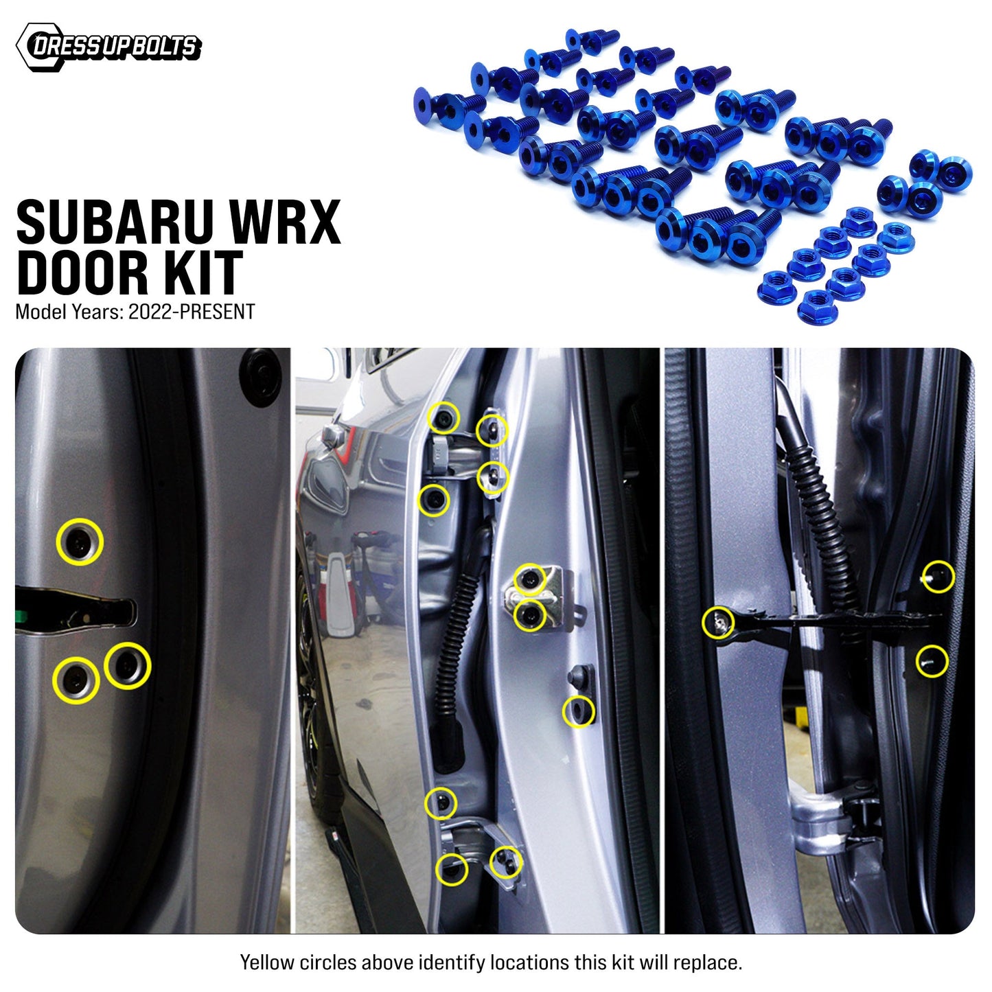 Titanium Hardware Door Kit - Subaru WRX (2022+)