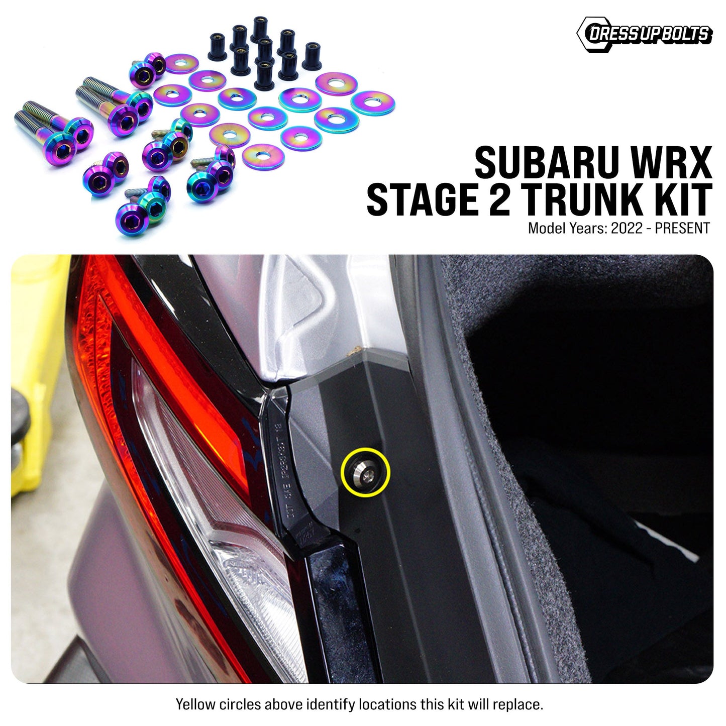 Stage 2 Titanium Hardware Trunk Kit - Subaru WRX (2022+)