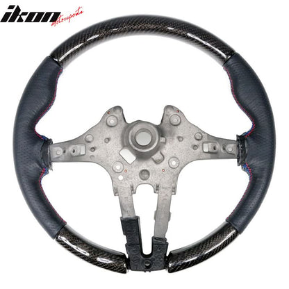 2015-2021 BMW Steering Wheel Matte Carbon Fiber + Perforated Leather