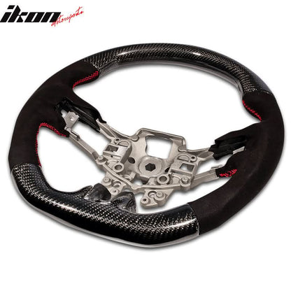 2015-2017 Mustang V1 Matte Steering Wheel Carbon Fiber Synthetic Suede