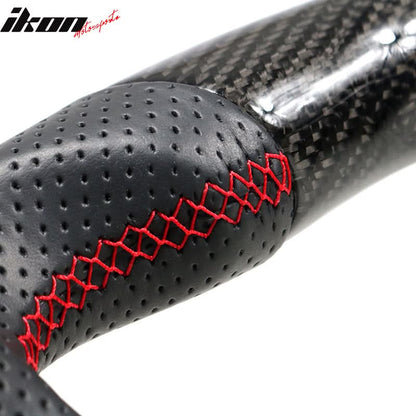 2015-2021Â WRX & STI CF Perforated Leather Red Stitch Steering Wheel