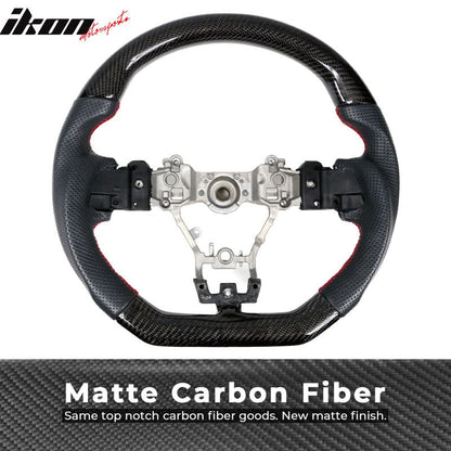 2015-2021Â WRX & STI CF Perforated Leather Red Stitch Steering Wheel