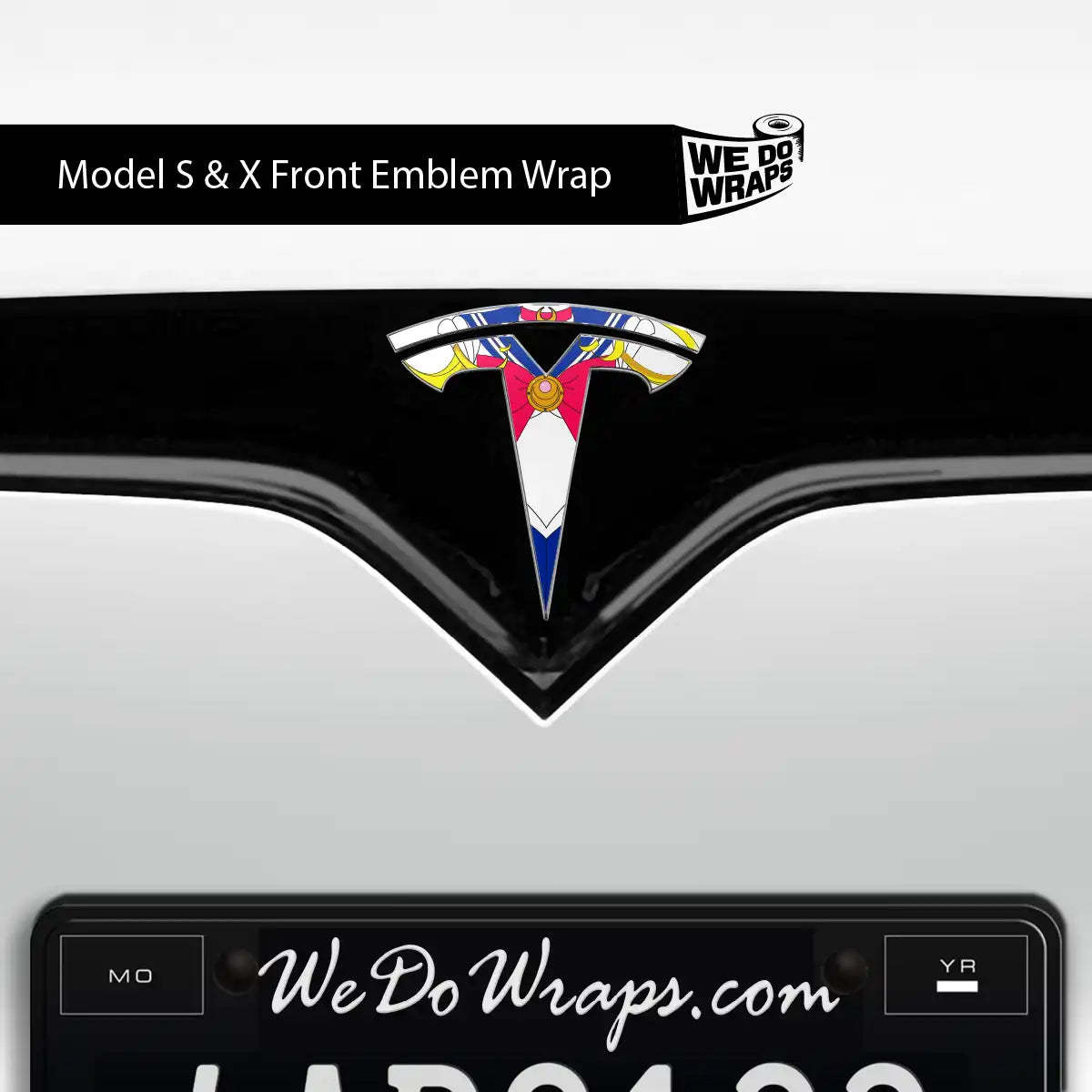 Magical Girl Tesla Emblem Decals (Front + Back) | Model S
