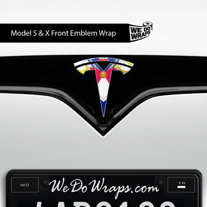 Magical Girl Tesla Emblem Decals (Front + Back) | Model S