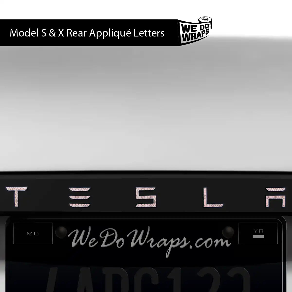 Sakura Hex Tesla Emblem Decals (Front + Back) | Model X