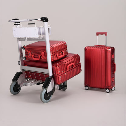 TREVA Aluminum Suitcase Red