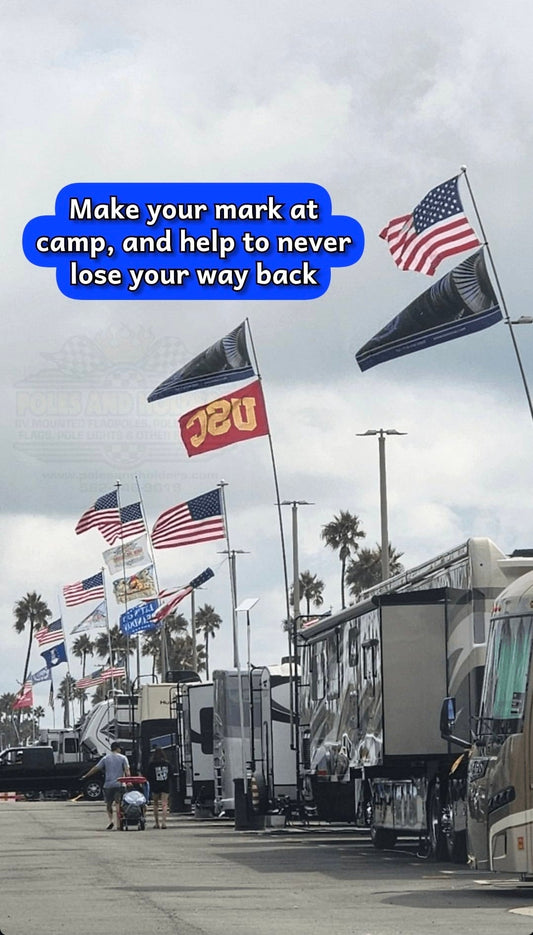 22' Telescoping RV Flagpole | Fiberglass Flagpole