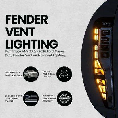 2023-2026 SUPERDUTY SWITCHBACK PRO™ FENDER VENT LIGHTING KIT