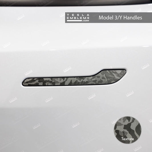 3M Shadow Black Camo Tesla Door Handle Decals (4pcs)