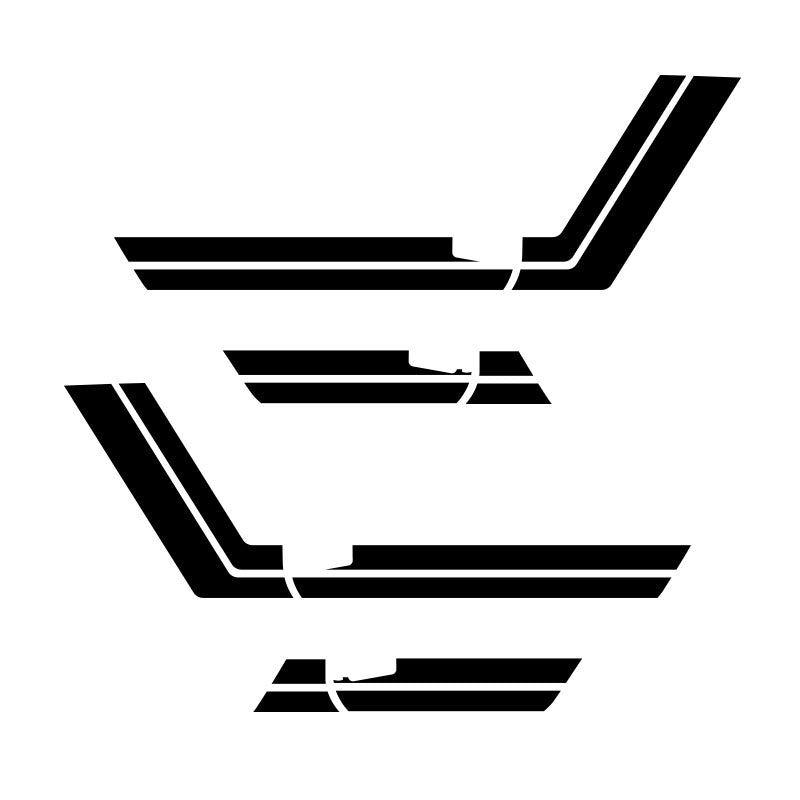 Retro Dual Stripes Graphic