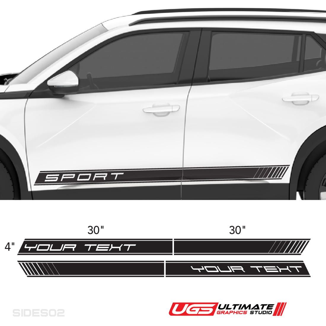 Side Custom Text Graphics