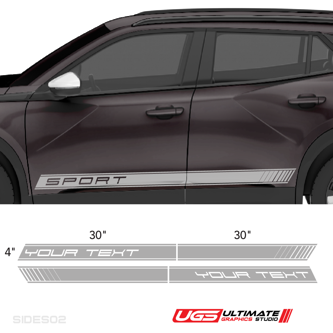 Side Custom Text Graphics