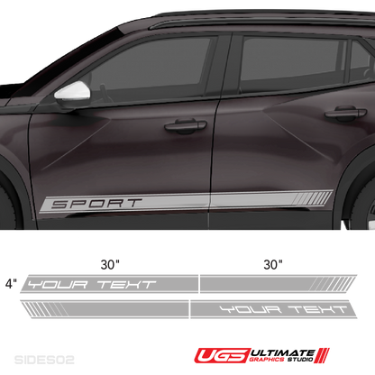 Side Custom Text Graphics