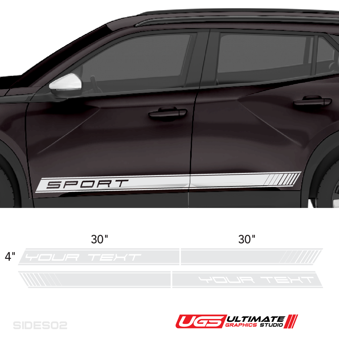 Side Custom Text Graphics