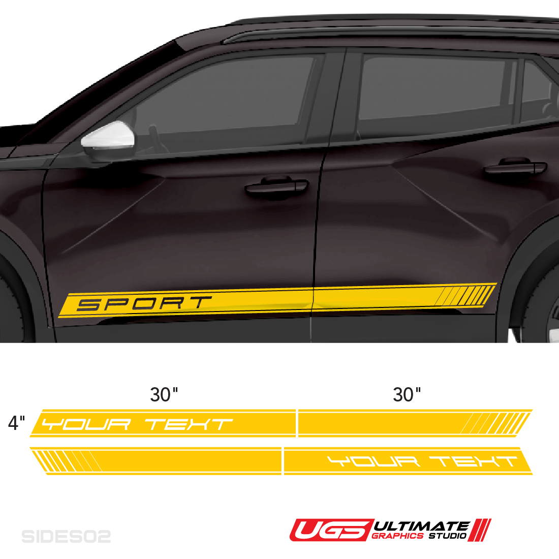 Side Custom Text Graphics