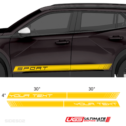 Side Custom Text Graphics