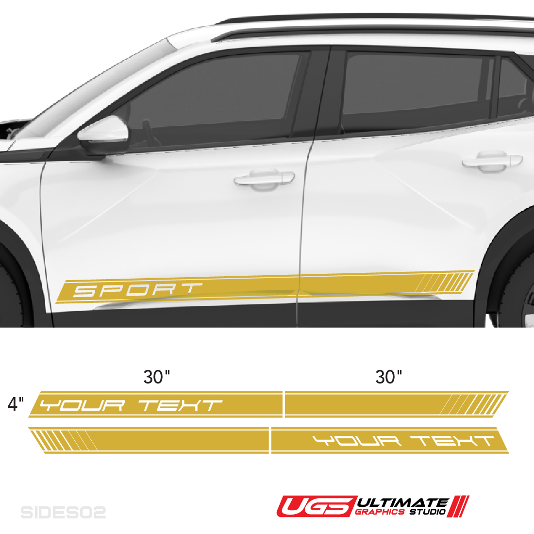 Side Custom Text Graphics