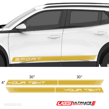 Side Custom Text Graphics