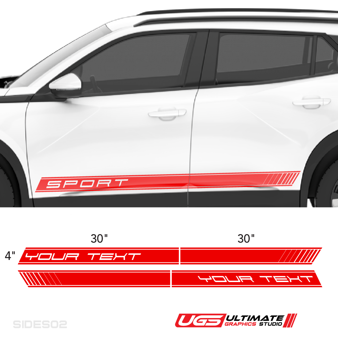 Side Custom Text Graphics