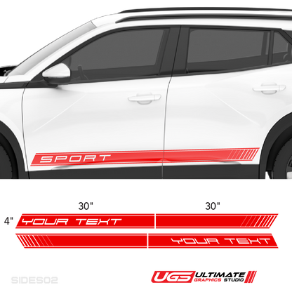 Side Custom Text Graphics