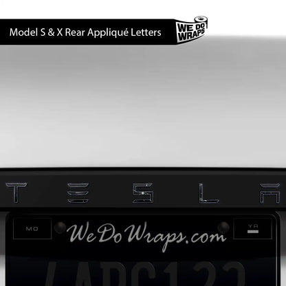 Space Gear Tesla Emblem Decals (Front + Back) | Model S