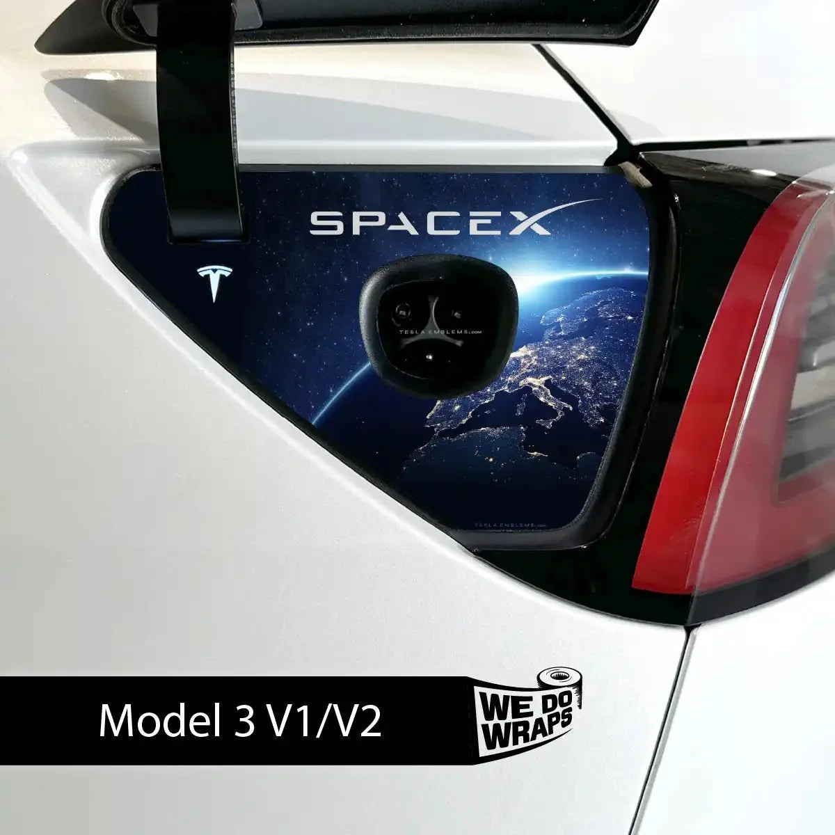 SpaceX Tesla Charge Port Wrap | Model 3