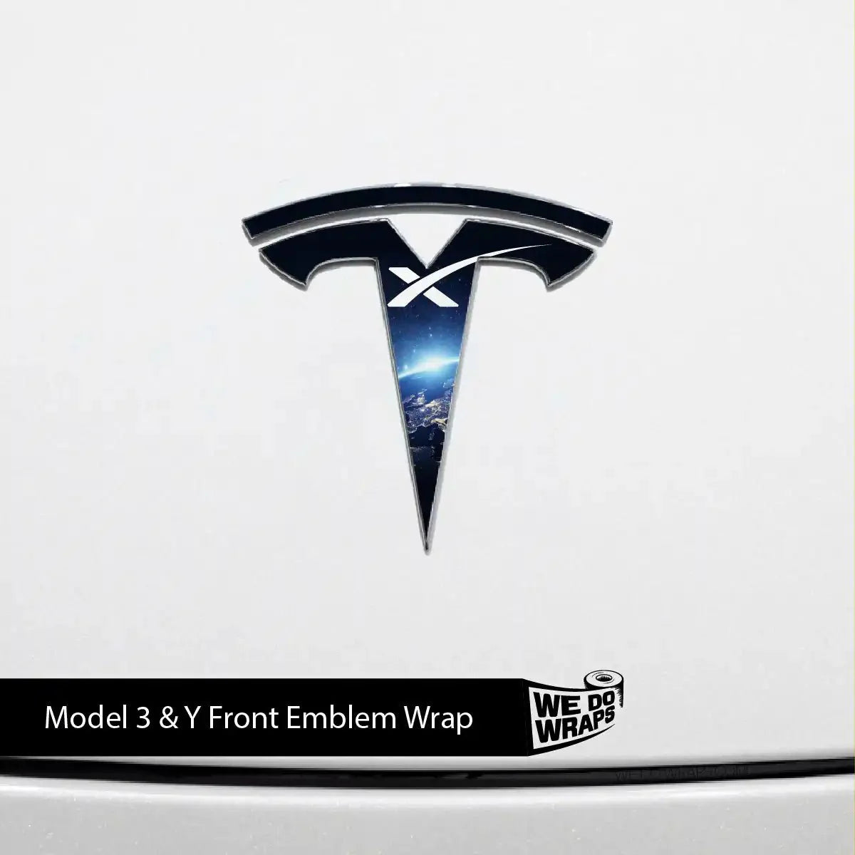 SpaceX Tesla Emblem Decals (Front + Back) | Model Y