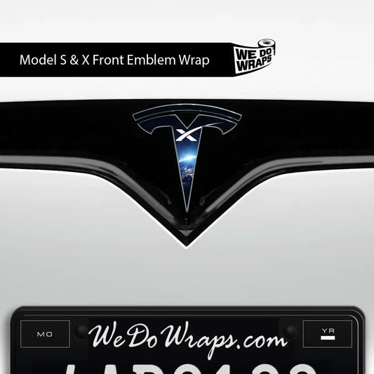 SpaceX Tesla Emblem Decals (Front + Back) | Model S