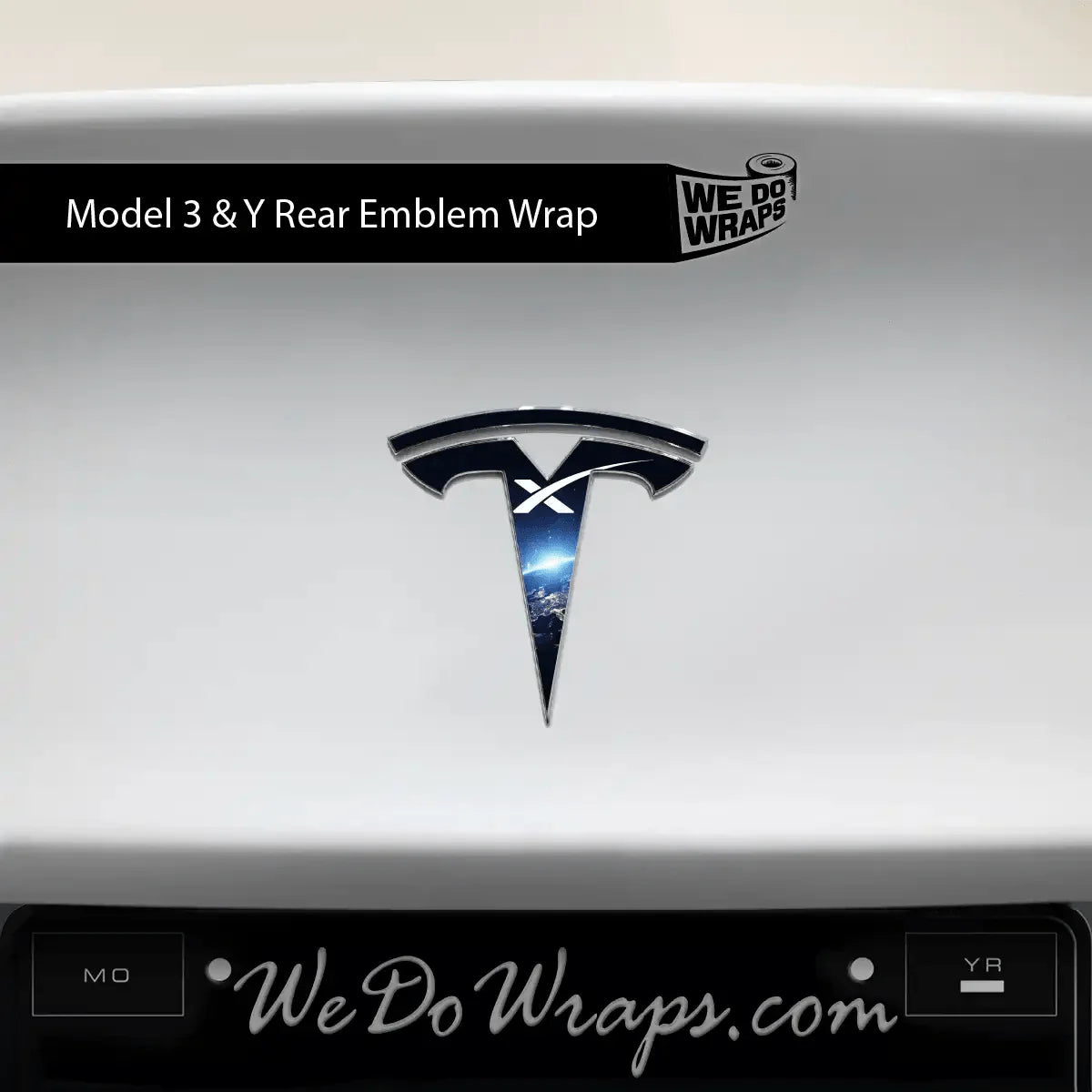 SpaceX Tesla Emblem Decals (Front + Back) | Model Y