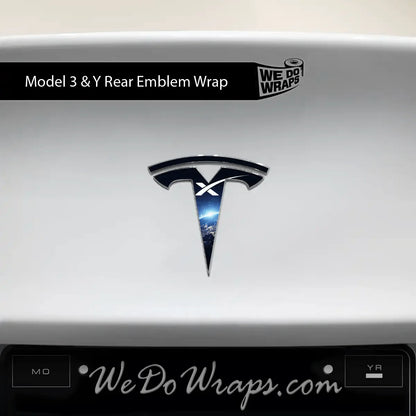 SpaceX Tesla Emblem Decals (Front + Back) | Model Y