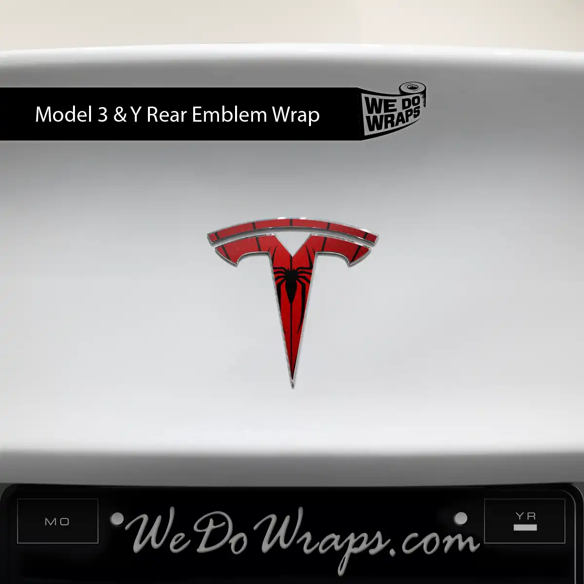 Spidey Senses Tesla Emblem Decals (Front + Back) | Model Y