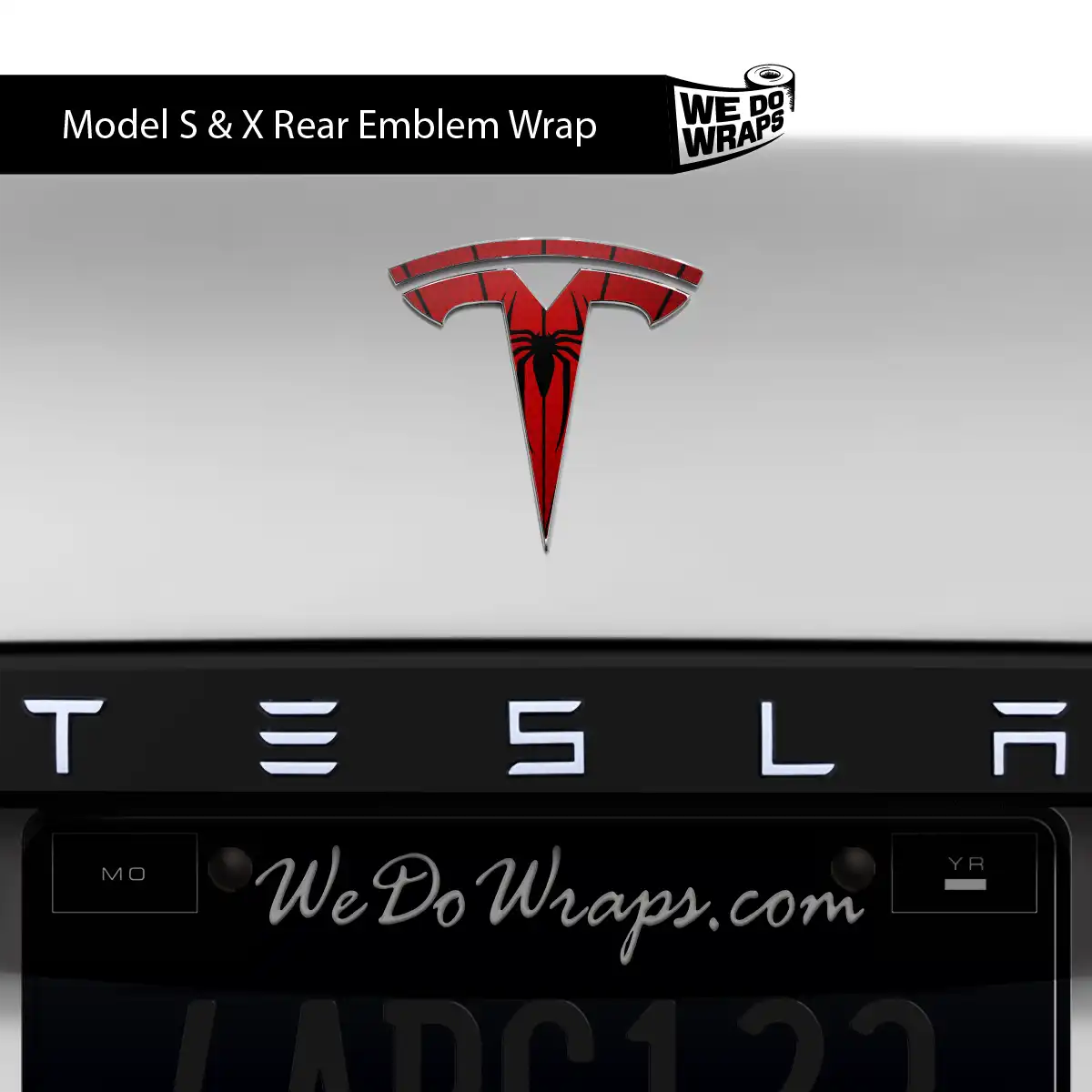 Spidey Senses Tesla Emblem Decals (Front + Back) | Model X