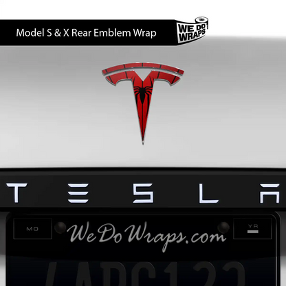Spidey Senses Tesla Emblem Decals (Front + Back) | Model X