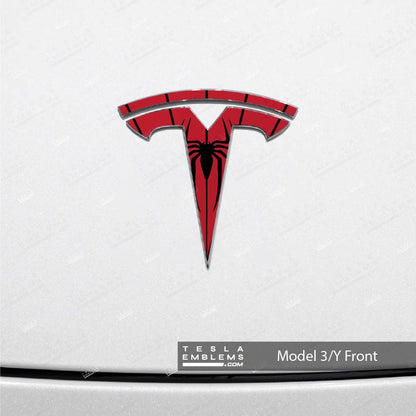 Spider-Man Tesla Emblem Decals (Front + Back) | Model Y