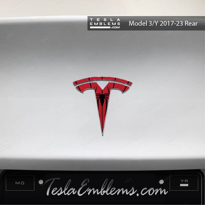 Spider-Man Tesla Emblem Decals (Front + Back) | Model Y