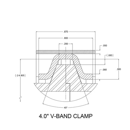 Standard 304 Stainless Steel V-Band Clamp (Built To Order) Pacific Performance Engineering