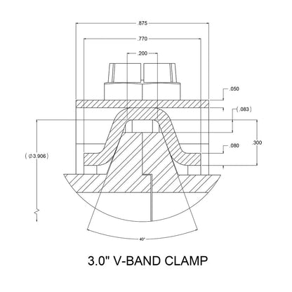 Standard 304 Stainless Steel V-Band Clamp (Built To Order) Pacific Performance Engineering