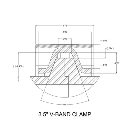 Standard 304 Stainless Steel V-Band Clamp (Built To Order) Pacific Performance Engineering