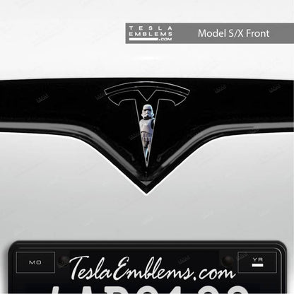 Storm Trooper Tesla Emblem Decals (Front + Back) | Model X