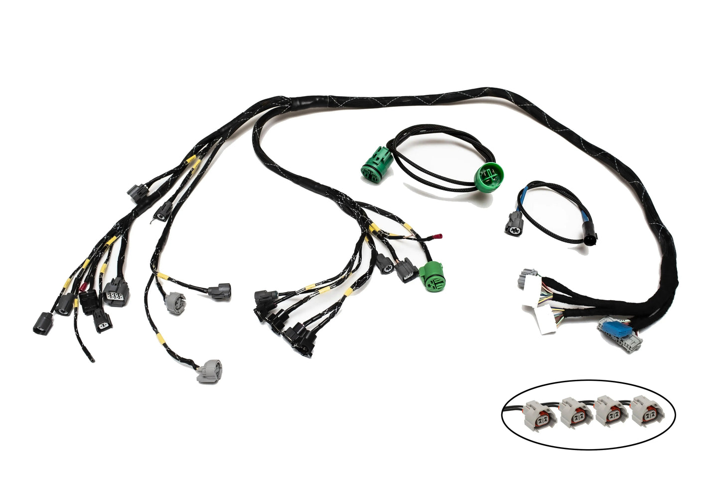 H-Series H2B OBD2B Tucked Engine Harness Kit w/ Subharness | 99-01 Civic EK