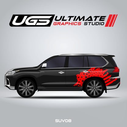 SUV American Flag
