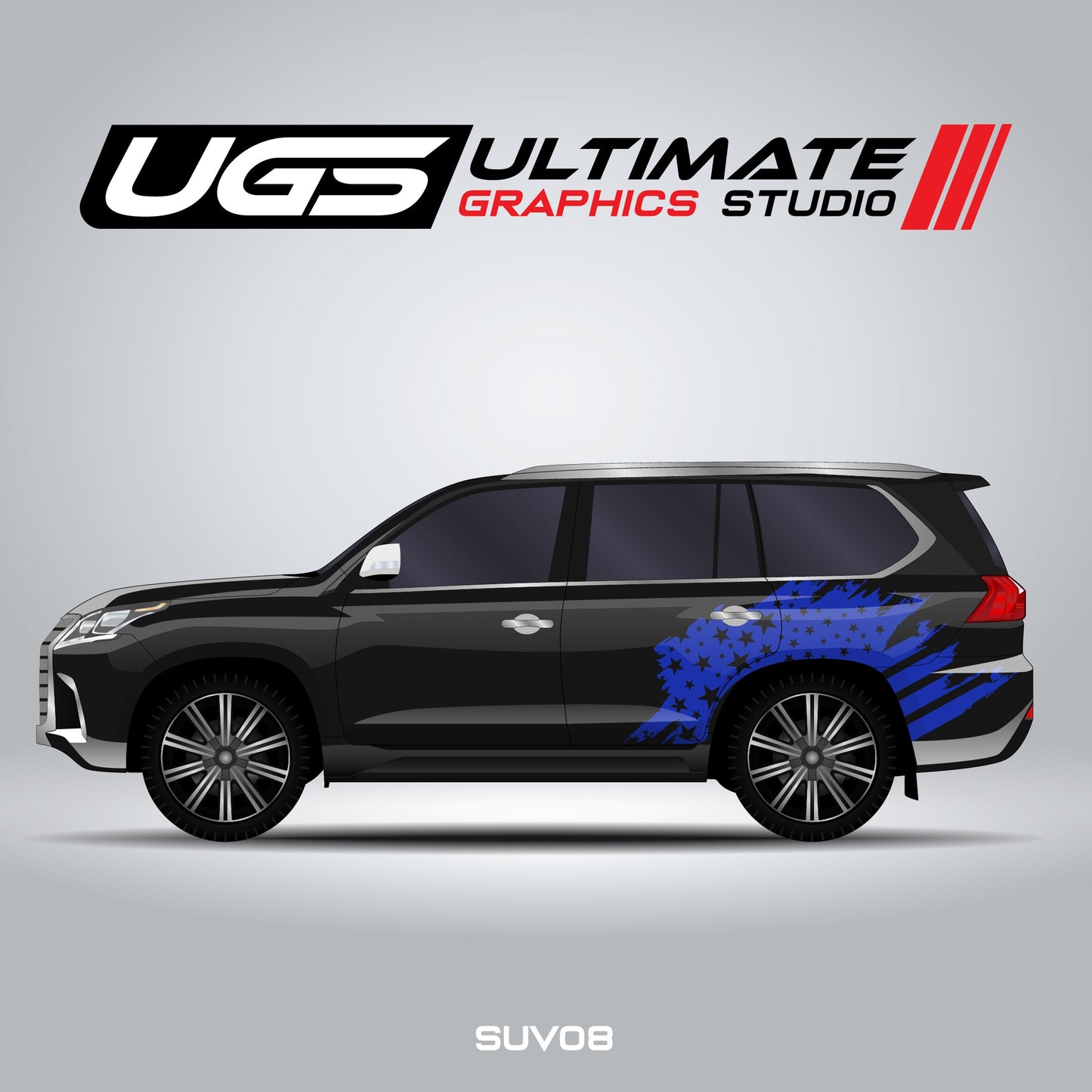 SUV American Flag