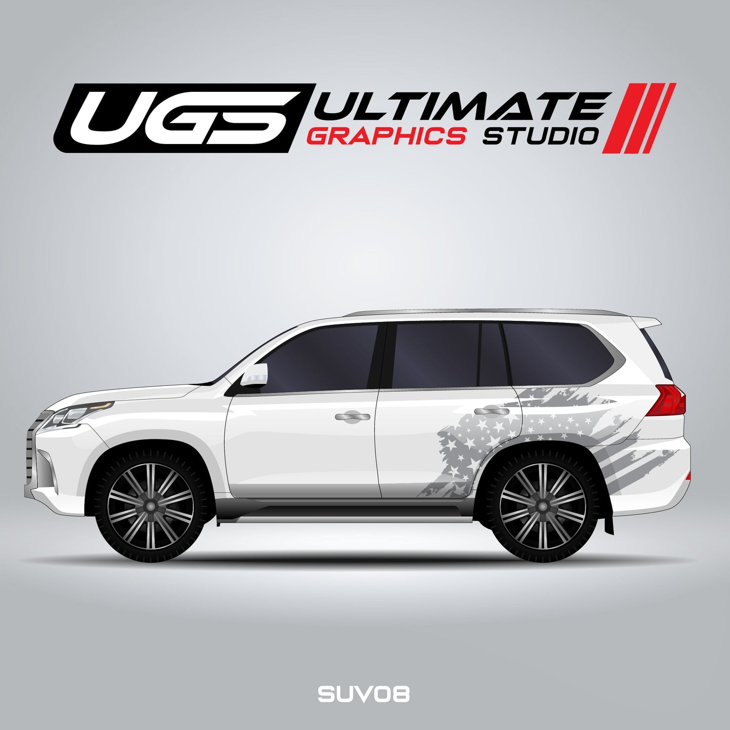 SUV American Flag